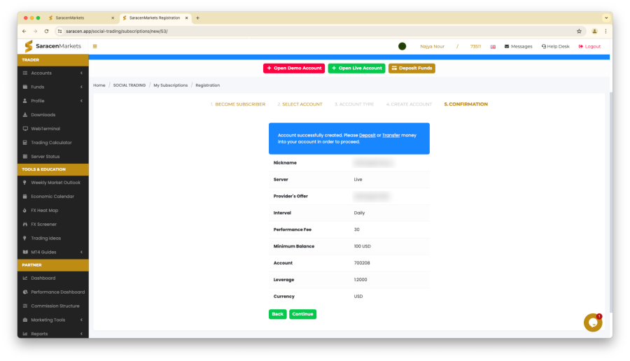 How to Follow a Copy Trade with SaracenMarkets 8 How to Follow a Copy Trade with SaracenMarkets 7